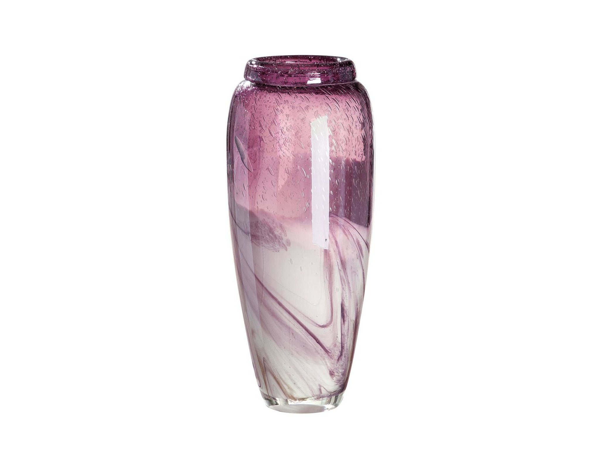Glaskunst tafelvaas in paars en roze | Porpora | H. 35 cm | Glass Art
