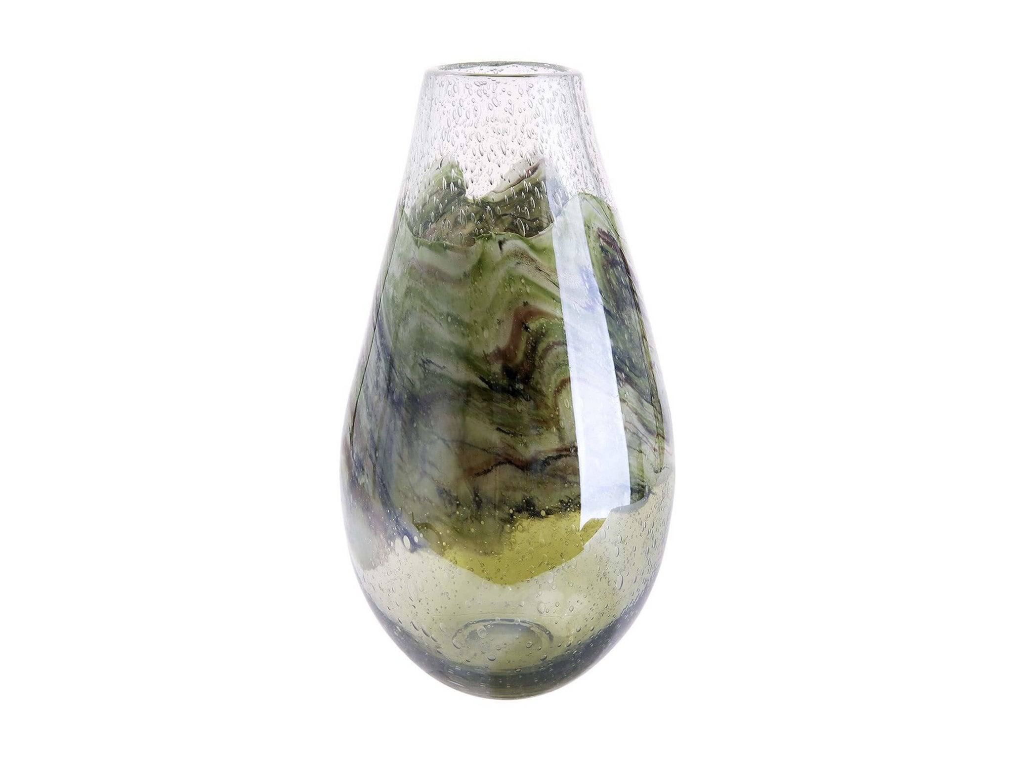 Glass Art tafelvaas - Groen | Florenz | H. 33,5 cm