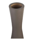 Grand Vase en Céramique Moderne Côtelé - Taupe | crête | H. 76 cm