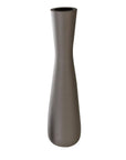 Große gerippte moderne Keramikvase - Taupe | Wappen | H. 76 cm