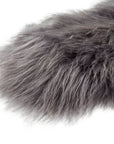 Pelle di pecora islandese grigio scuro | Capelli lunghi | 100x65 cm