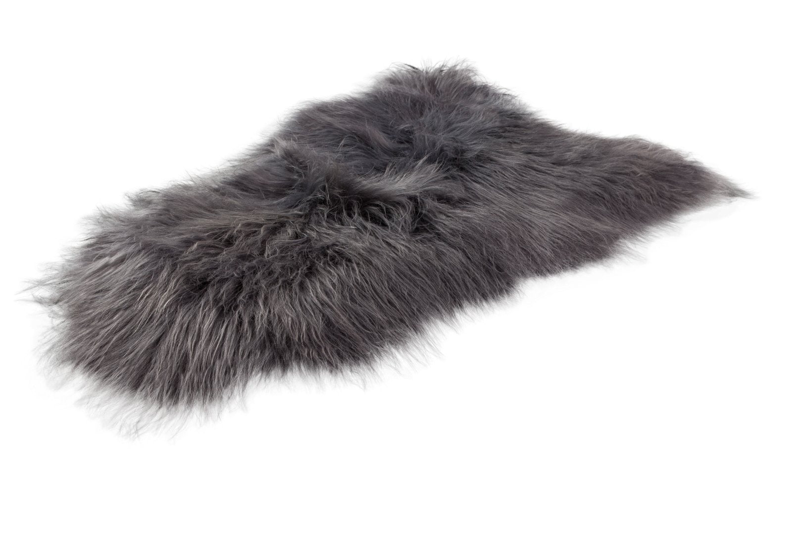 Icelandic Sheepskin Dark Gray | Long hair | 100x65cm