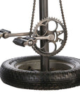 Sgabello da bar industriale in metallo con pedali | Ruota | H. 76 cm