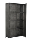 Industrial metal cabinet with 2 doors | GunMetal | 100x40x200 cm