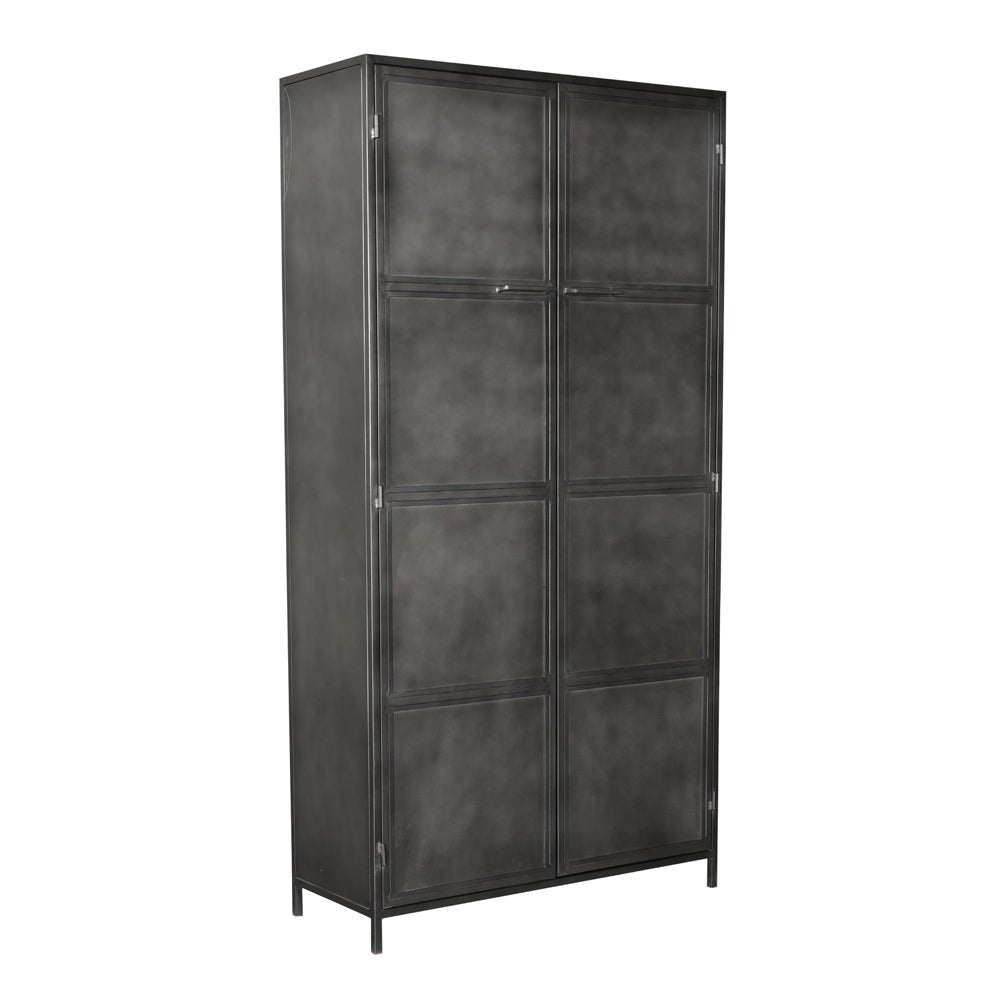 Industrial metal cabinet with 2 doors | GunMetal | 100x40x200 cm