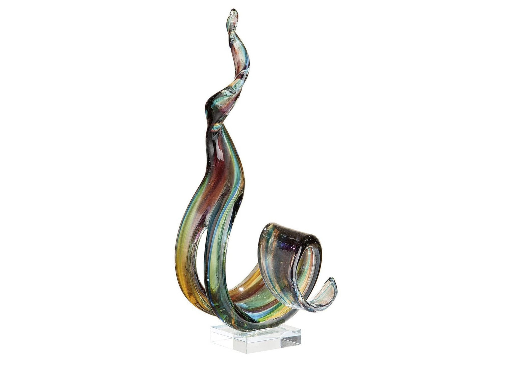 Kleurrijk glaskunst sculptuur | Marea | H. 42 cm