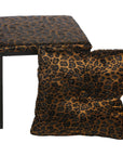 Hocker „Wild“ Leopard | Inklusive Kissen H.52 cm