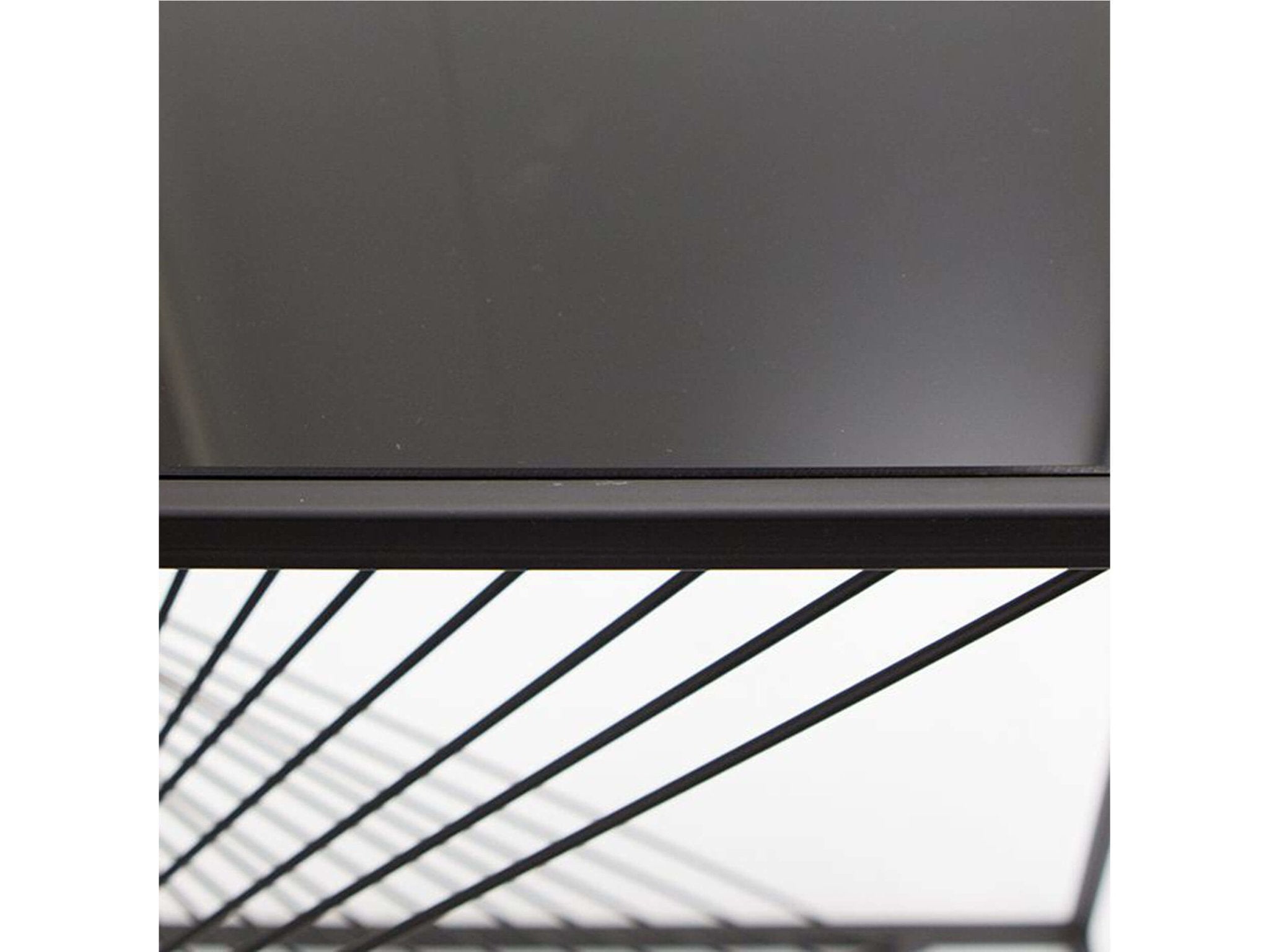 Zwart glazen tafelblad van moderne design dressoirtafel 79 cm hoog