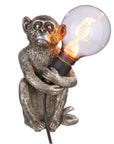 Monkey lamp in Antiek Zilver finish | H. 22 cm