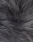 Peau de Mouton Islandais Gris Foncé | Cheveux longs | 100x65cm