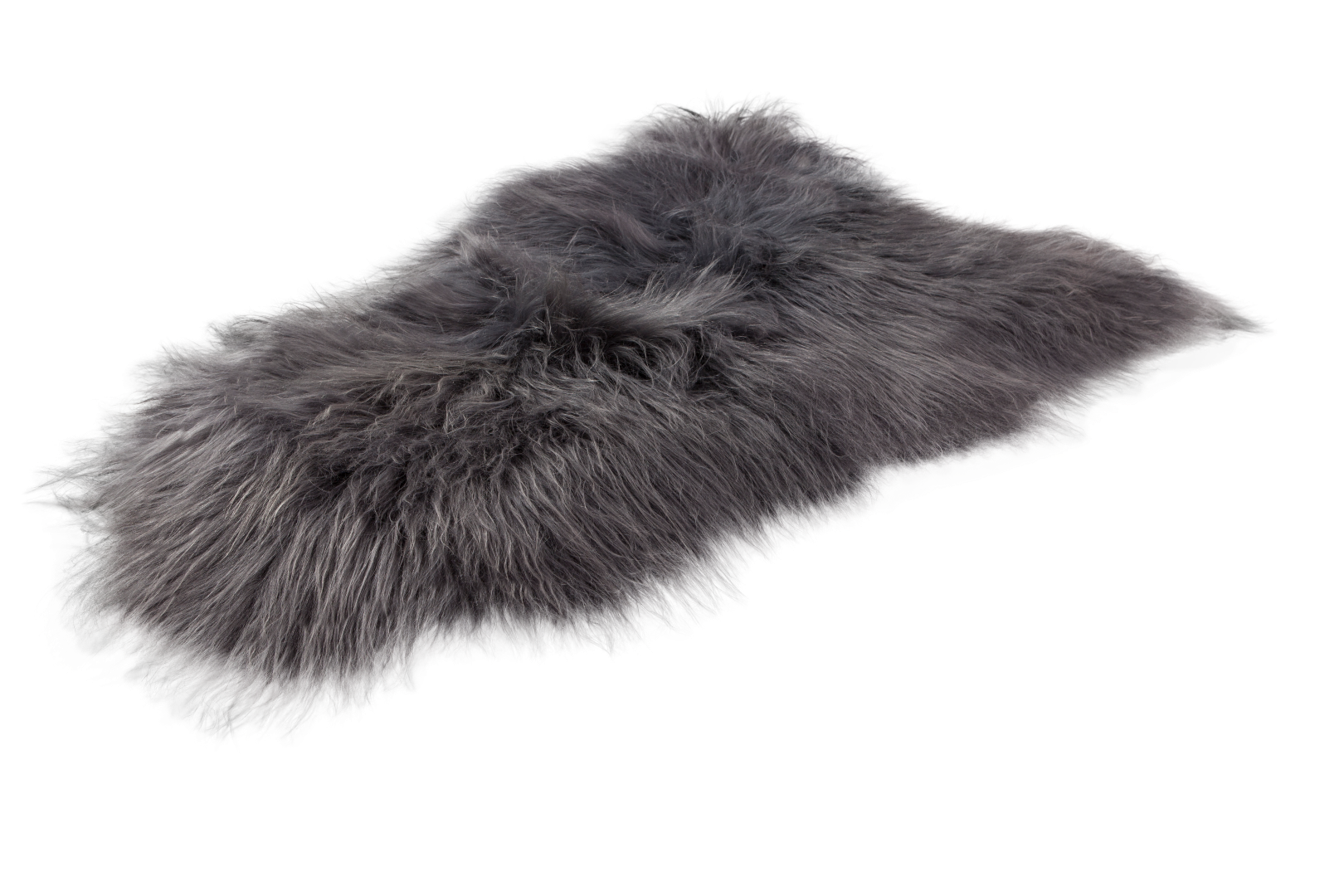 Islandschaffell Dunkelgrau | Lange Haare | 100 x 65 cm