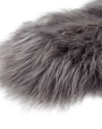Pelle di pecora islandese grigio scuro | Capelli lunghi | 100x65 cm