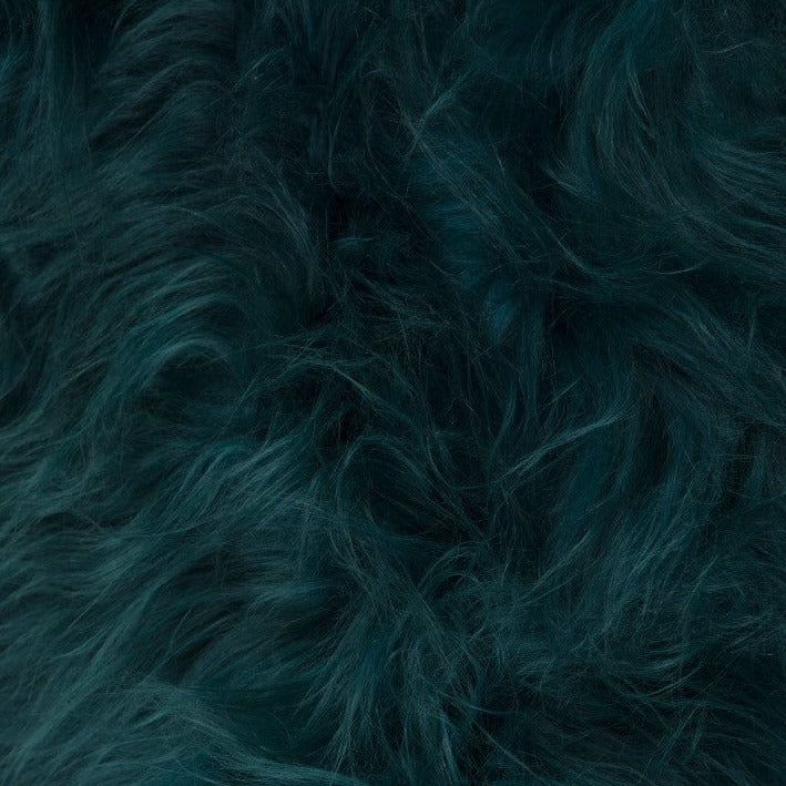 Peau de mouton islandaise verte | Cheveux longs | 100x65cm