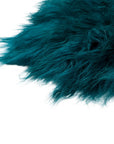 Pelle di pecora islandese verde | Capelli lunghi | 100x65 cm