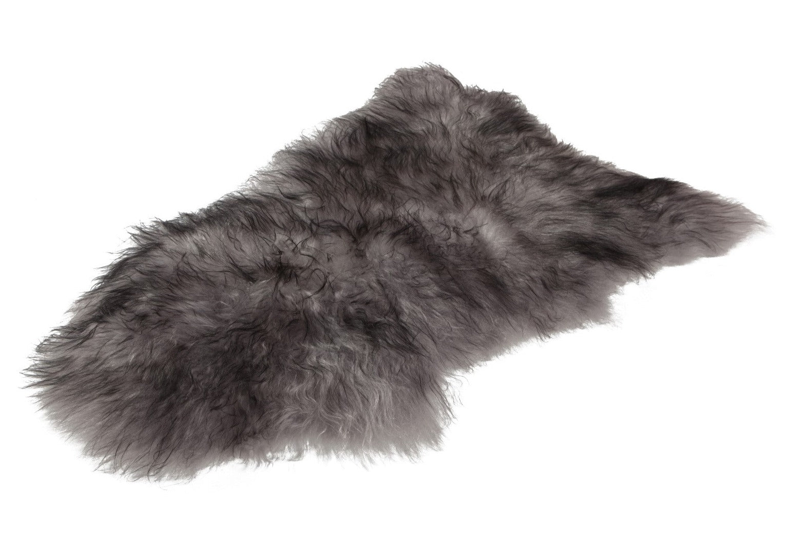 Peau de Mouton Islandais - Gris | Cheveux longs | 100x65cm