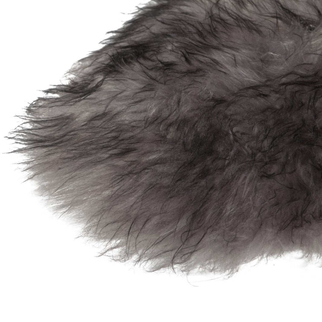 Peau de Mouton Islandais - Gris | Cheveux longs | 100x65cm