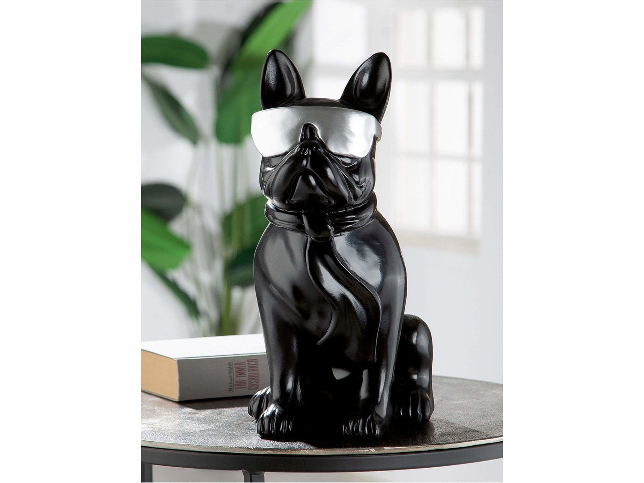 Sculptuur &quot;Cool Dog&quot; zwart | H. 35 cm