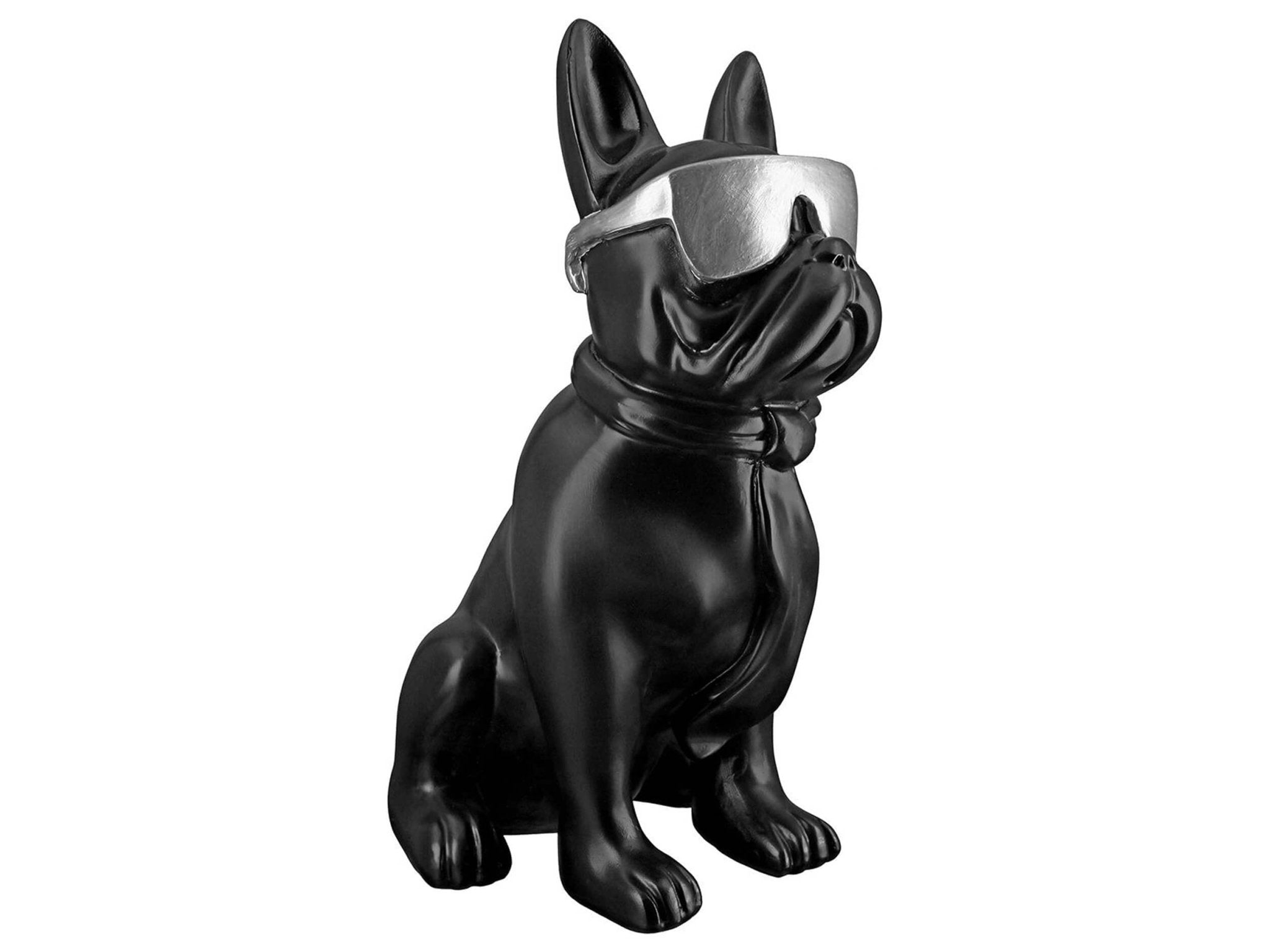 Scultura &quot;Cool Dog&quot; nero | H. 35 cm