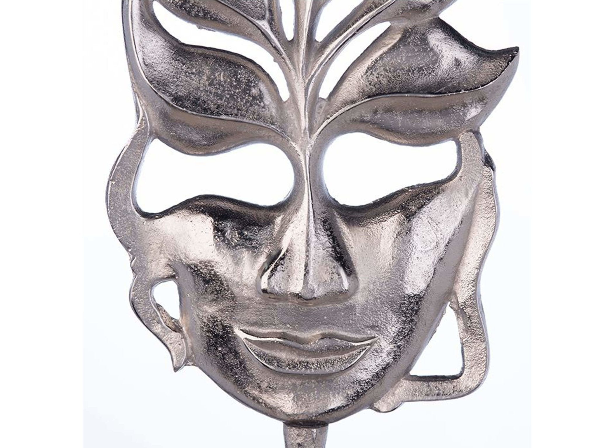 Zilveren Venetiaans Masker Sculptuur - Flame Lady
