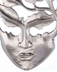 Zilveren Venetiaans Masker Sculptuur - Flame Lady