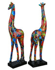 Giraf sculpturen decoratie