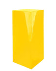 Vierkante hoogglans sokkel geel | Solid | H. 70 cm