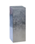 Vierkante zilveren sokkel geborsteld metaal | Solid | H. 70 cm