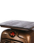 Tavolo da bar vintage con mobile contenitore - Marrone | Trattore | H. 100 cm