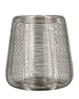 Windlicht zilver glas metaal | Lucerno | H. 29 cm