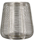 Windlicht zilver glas metaal | Lucerno | H. 35 cm