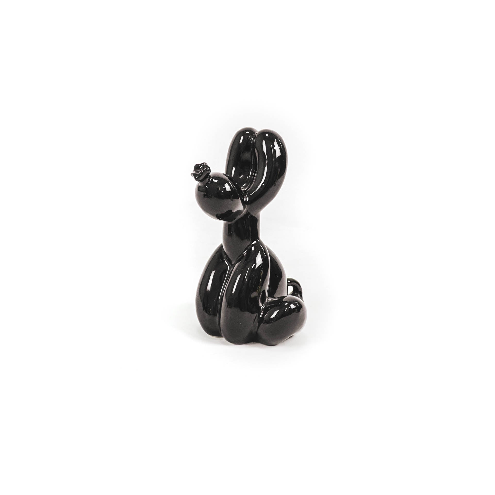 Eigenzinnig Keramisch Hondenbeeldje - Speels Home Ornament - Balloon dog Zwart