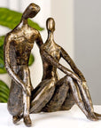 Sculpture amoureux assis - Bronze | Rendez-vous | H. 25,5 cm