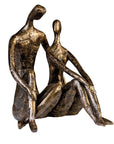 Sculpture amoureux assis - Bronze | Rendez-vous | H. 25,5 cm